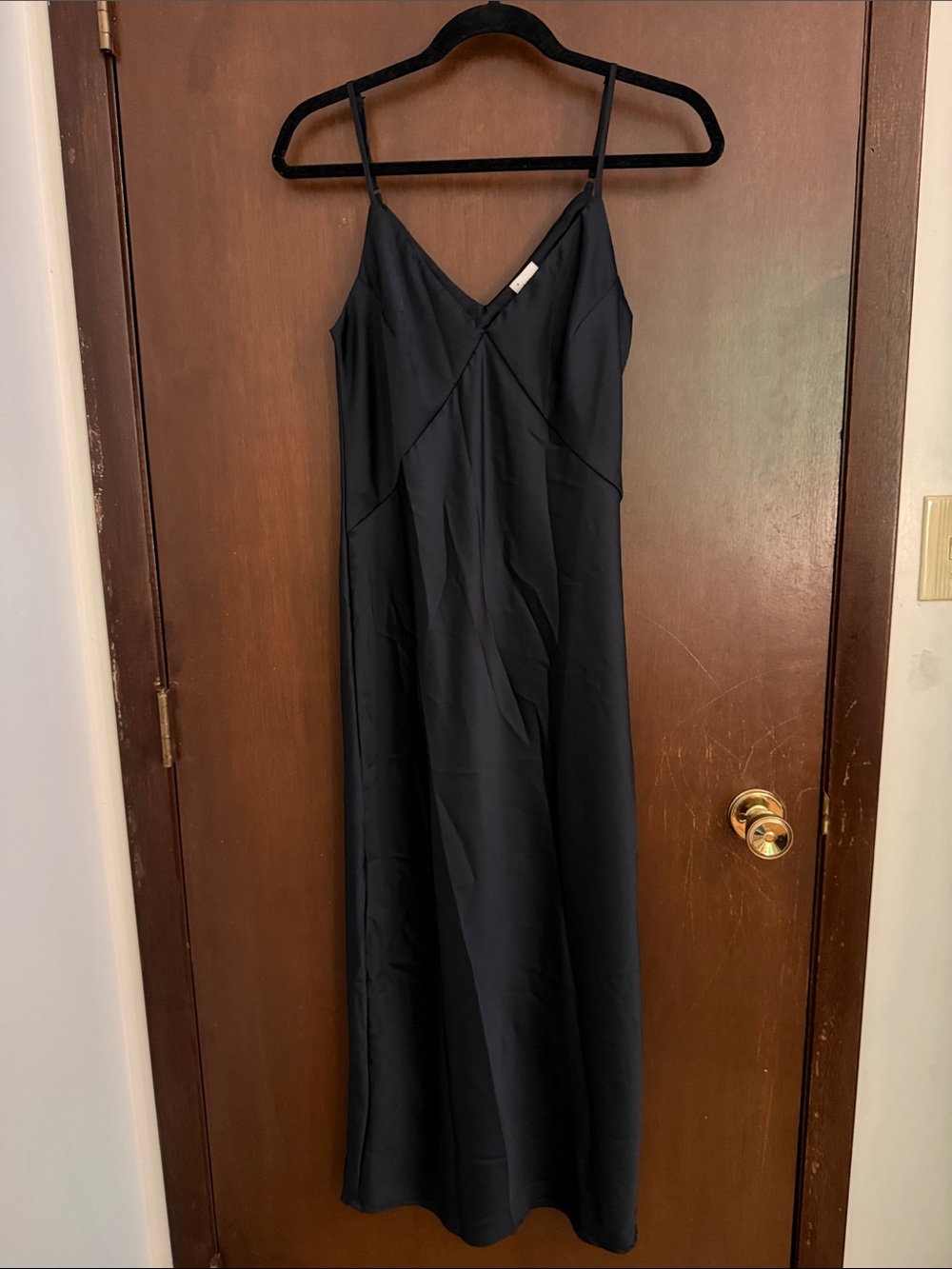 Black Silk Slip Dress